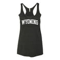 thumbnail image 2 of Wild Bobby State of Wyoming College Style Women Tri-Blend Racerback Tank Top, 2 of 6