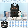 thumbnail image 2 of GPED Convertible Diaper Bag with Changing Station & Insulated Pockets, Black, 2 of 6