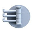 thumbnail image 3 of Vacemry Rotating Adhesive Hooks, 3-Prong Wall Hangers for Towels Robes Bags, No Damage Paste Hooks for Bathroom Kitchen Organization, 3 of 9