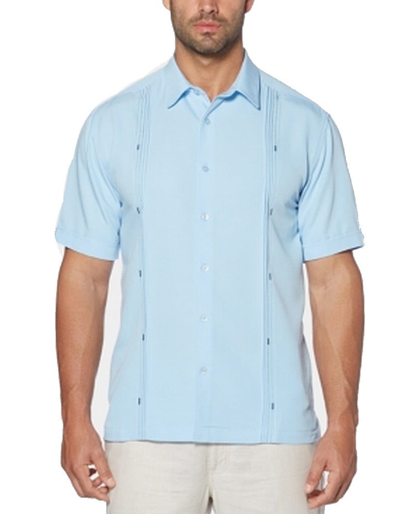 Cubavera - Mens Shirt Double Tuck Button Down Short-Sleeve XLT - Walmart.com - Walmart.com