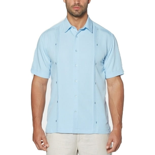 Cubavera - Mens Shirt Double Tuck Button Down Short-Sleeve XLT ...