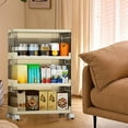 thumbnail image 2 of YOTQUSKI 4 Tier Rolling Storage Cart, Utility Cart on Wheels, Bathroom Cart, Rolling Kitchen cart, Rolling Cart Organizer for Office, Living Room, Kitchen, Laundry, Daily Necessities, 2 of 7