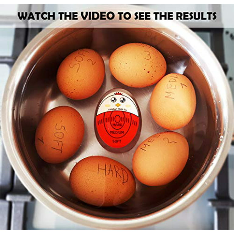 Egg Timer Pro | Soft Hard Boiled Egg Timer Changes Color When Done | No BPA, - Walmart.com