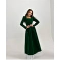 thumbnail image 2 of Velvet Maxi Dress Christmas Party Dress Long Emerald Green Formal Evening Gown Graduation Dess Wedding Bridesmaid Dress, 2 of 4