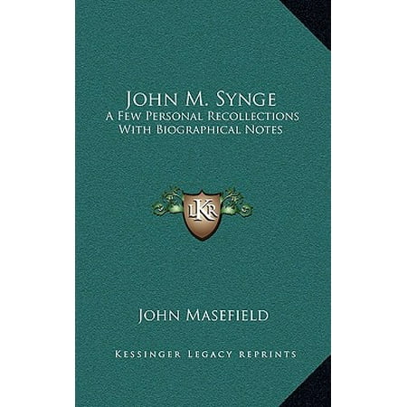 John M Synge A Few Personal Recollections With Biographical Notes Walmart Com