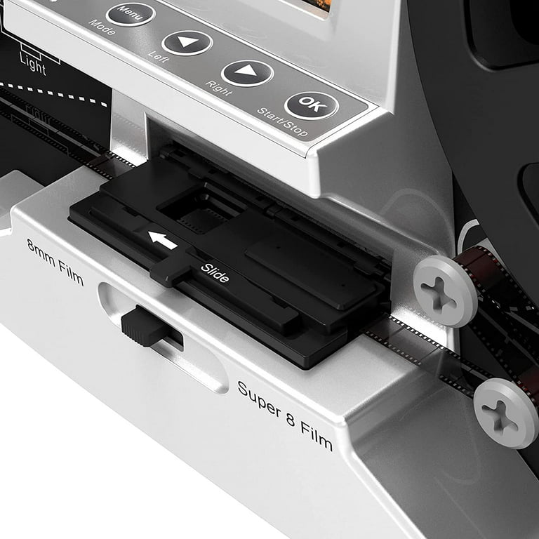 8mm Roll Film & Super8 Roll Film Reels(5 inch&3 inch) Digital Video Scanner and Movie Digitizer with 2.4 inch LCD, Black (Film2Digital MovieMaker)