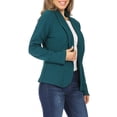thumbnail image 2 of Women's Casual Long Sleeve Open Front Fitted Blazer Jacket Lightweight Office Style, 2 of 4