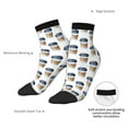 thumbnail image 6 of Fuzoiu Coffee To Go Pattern Print Adult Socks, Crew Moisture-wicking Socks, Unisex Cushion Crew Socks,Casual Sports Ankle Socks, 6 of 7