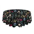 thumbnail image 5 of Pioneer Flower Floral Print Pattern Round Tablecloth 60"x60",Wrinkle Wipeable Table Cloth for Kitchen Dining Room Picnic Patio Party, 5 of 6