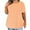Orange, variant on Aofany Plus Size Summer Casual Tunic Tops for Women Crew Neck Short Sleeve Oversized T Shirts Blouse 2025