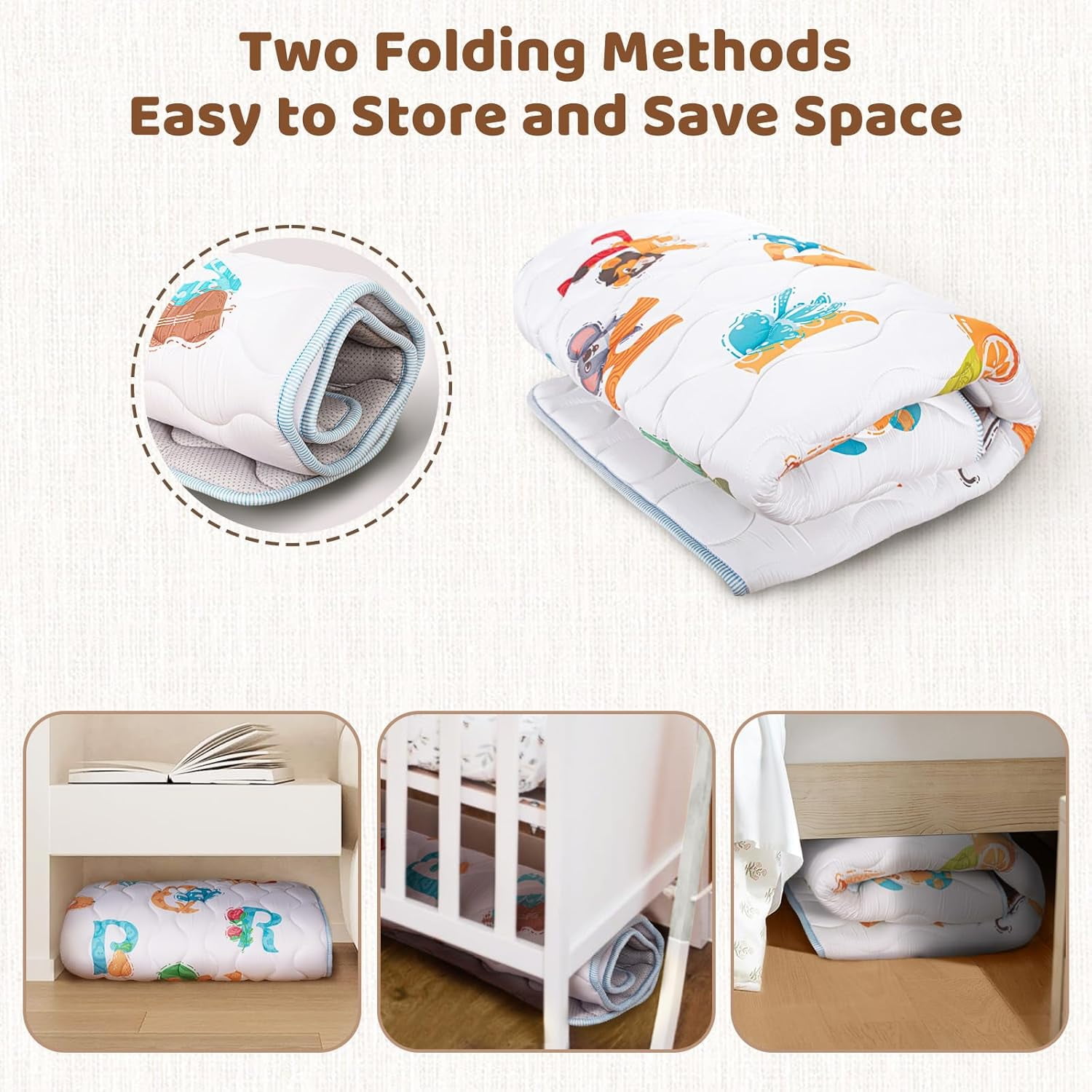 Beavtaens Baby Play Mat for Floor, Foam 50"x50"x1" Playpen Mat, Thickened & Non-Slip, for Ages 0-4
