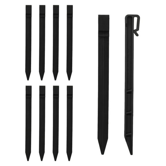 10Pcs Plant Stakes 25cm Hard Plastic Outdoor Garden Yard Anchor Stakes