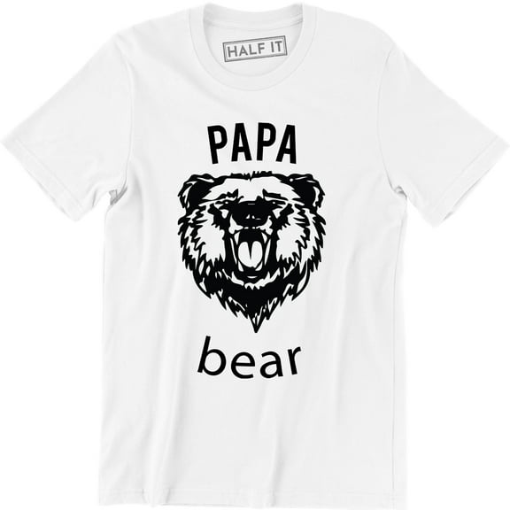 Mens Papa Bear Funny for Dads Gift Idea Family Men's T-Shirt