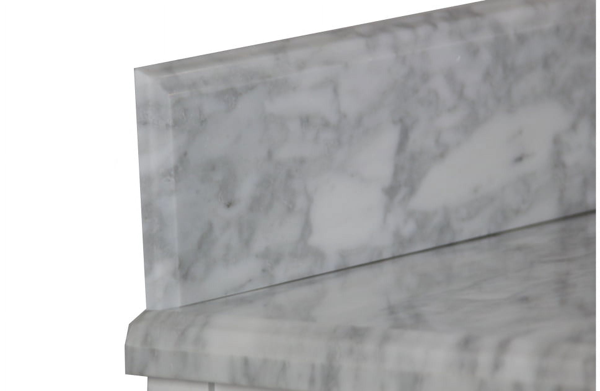 InFurniture Rustic Style Marble Top with SQ Sink 48-inch Single Sink Bathroom Vanity