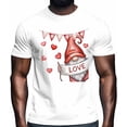 thumbnail image 2 of Camisetas para hombre, camisetas casuales de manga corta con diseño de gnomo de amor para San Valentín, camisetas gráficas para adolescentes, niños y hombres., 2 of 8