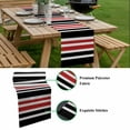 thumbnail image 5 of Red Black Stripe Table Runner - 90 Inch Long, Kitchen Dining Table Runner Dresser Scarves, Farmhouse Minimalist Striped Farmhouse Decor for Coffee Tables Wedding Party Banquet, 5 of 8