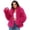 Hot Pink, variant on Levmjia Women's Faux Fur Coat Lapel Collar Long Sleeve Winter Warm Outerwear Fluffy Plush Jacket Open Front Solid Color