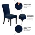 thumbnail image 4 of Velvet Chair Covers for Dining Room Set of 4, Stretchy Dining Chair Covers, Washable Kitchen Chair Slipcovers, Classy Decor for Home and Banquet (Navy, 4 Pack), 4 of 7