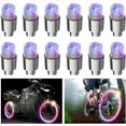 thumbnail image 1 of 12 Pack LED Vélo Roue Lumière Pneu Pneu Valve Couverture Néon Lumière pour Voiture Moto Vélo (Bleu Rouge Couleur) Kuyhfg Sin marca, 1 of 4