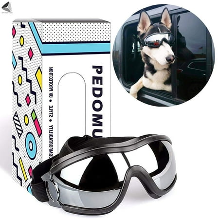 UPC: 0840212815661 | Sixtyshades Dog Goggles Waterproof Windproof Pet Glasses UV Protection Black Sunglasses with Adjustable Straps