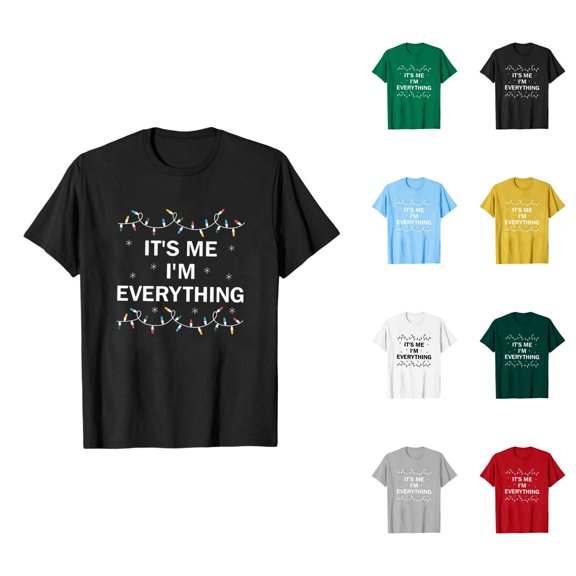 I Have Everything I Want for Christmas Shirt for Men Women Short Sleeve Crewneck Graphic Holiday Party Tops for Couples
