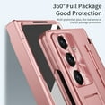 thumbnail image 5 of Case for Samsung Galaxy Z Fold 7, Anti-Scratch Shockproof Glossy PC Ultra Slim Hinge Protection Wireless Charging with Screen Protector Phone Cover for Samsung Galaxy Z Fold 7 - Rosegold, 5 of 7