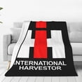 thumbnail image 1 of Manta de cama con el logotipo de International Harvester IH, manta de forro polar, mantas suaves de felpa para el sofá, para el hogar, camping, viajes, 80" x 60", 1 of 5