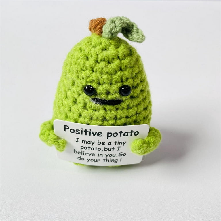 Positive Potato, Handmade Gift, Handmade Crochet Potato, Potato