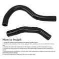 thumbnail image 3 of 2 Pcs Radiator Coolant Hose Silicone  Sealing Heat  Coolant Hose Kit For  EP3 Si SiR Type R K20A3 2002 To 2005, 3 of 8