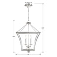 thumbnail image 7 of Crystorama Lighting 516-SA Broche - 4 Light Lantern   Antique Silver Finish, 7 of 7