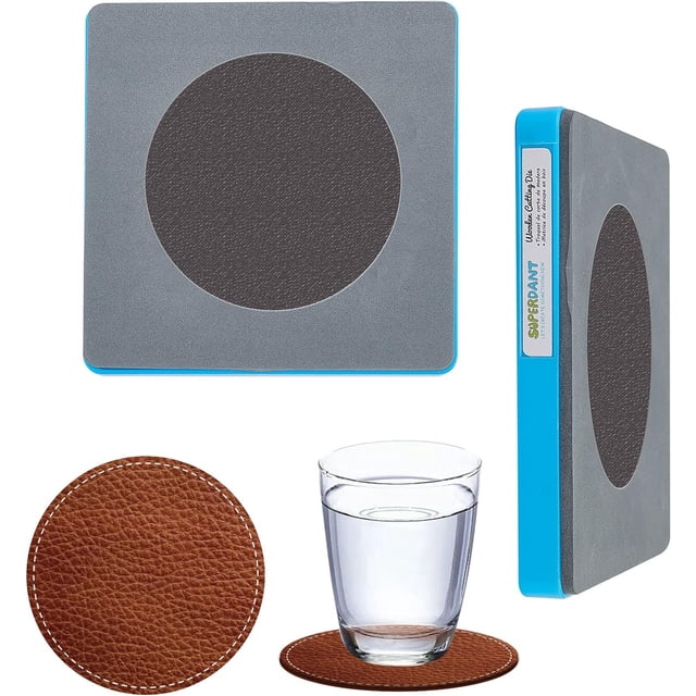 Troqueles redondos de cuero para posavasos, máquina troqueladora, herramienta de corte de madera DIY