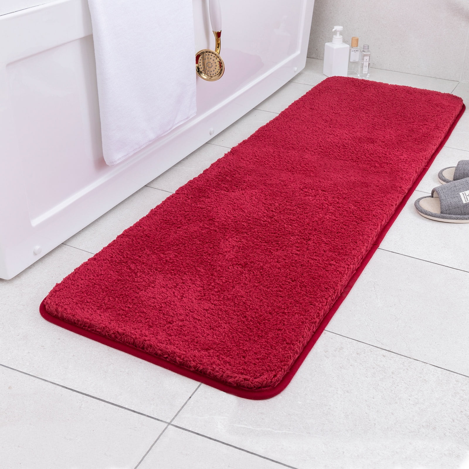 15X23" Bathroom Floor Non-Slip Bath Mat Red Carpet Star Dream Soft Door Mats NEw