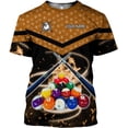 thumbnail image 4 of Mostprints Personalized Name Billiard Shirts 3D, Billiards Shirt 8 Ball Billiard Shirt Custom Men's Pool Men Women\u2026 (Blue, S), 4 of 9