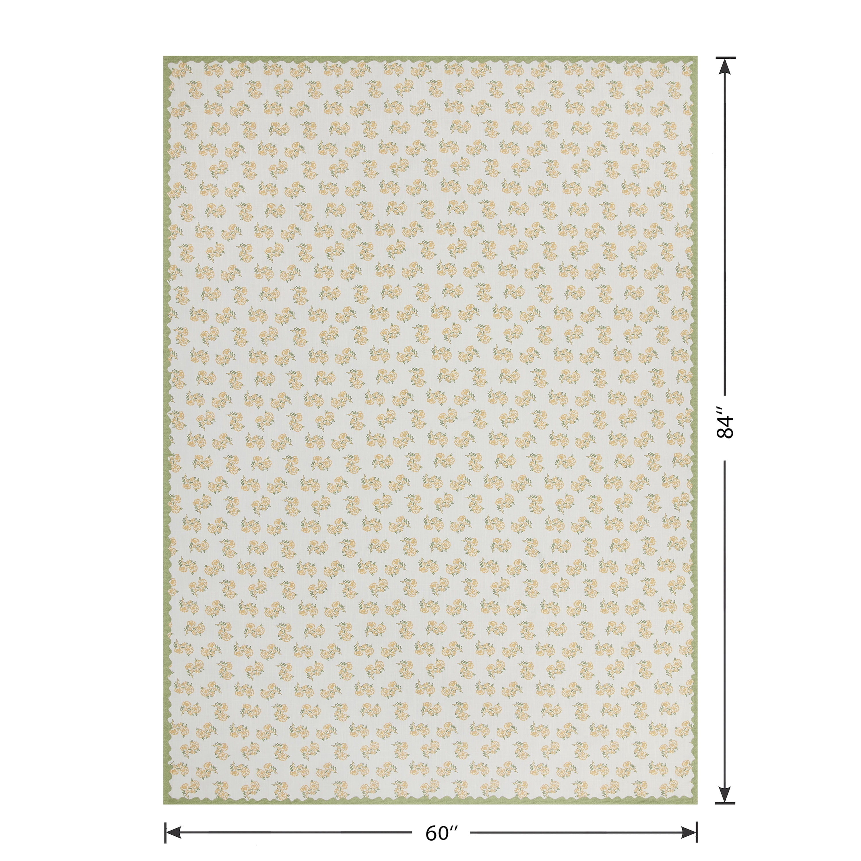 Easter Block Print 60" x 84" Tablecloth - 100% Cotton, Multi-color