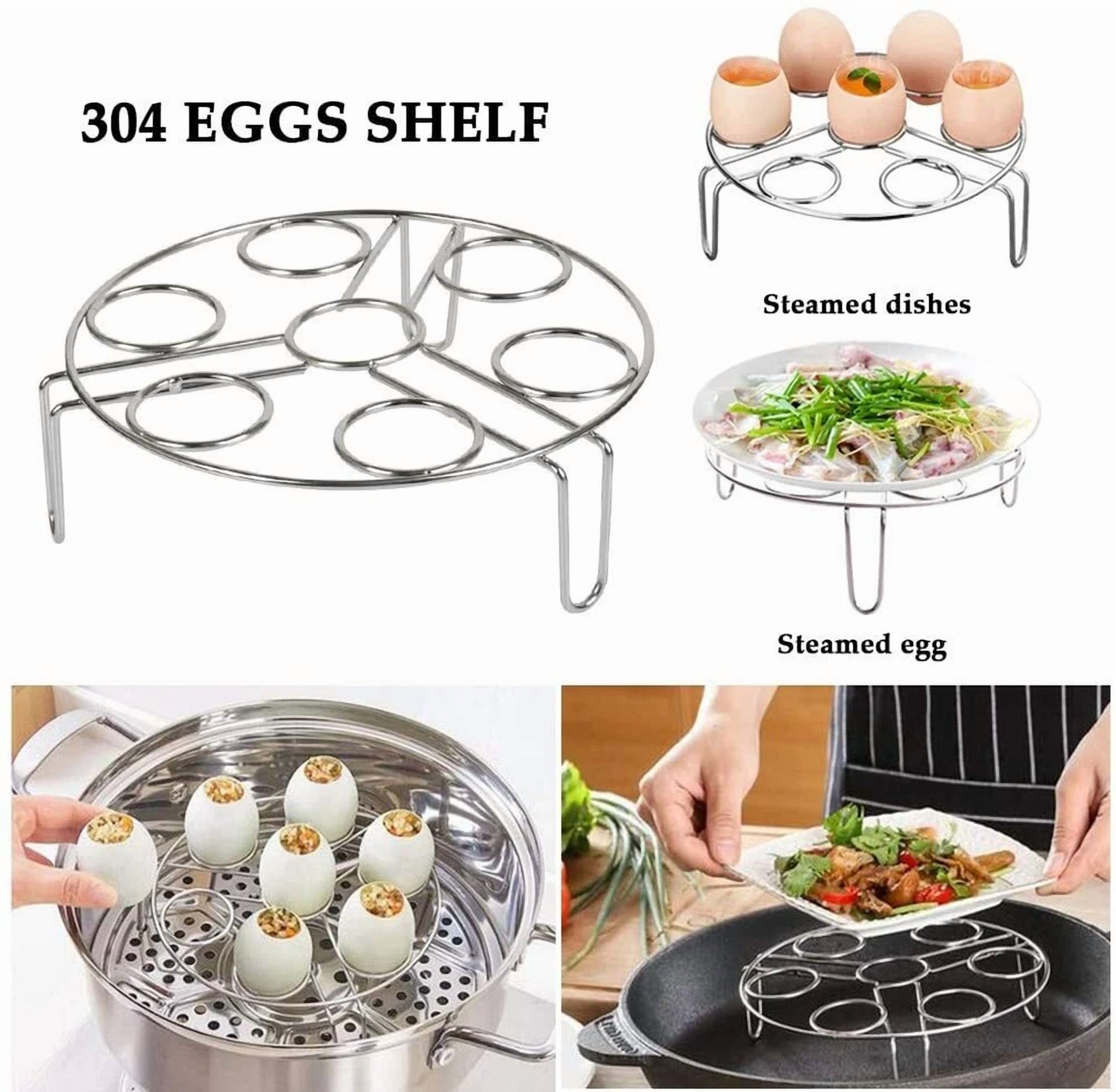 Egg Rack Steamer With Dish Plate Egg Clamp For Instant Pot 5,6,8Qt Pressure Cook