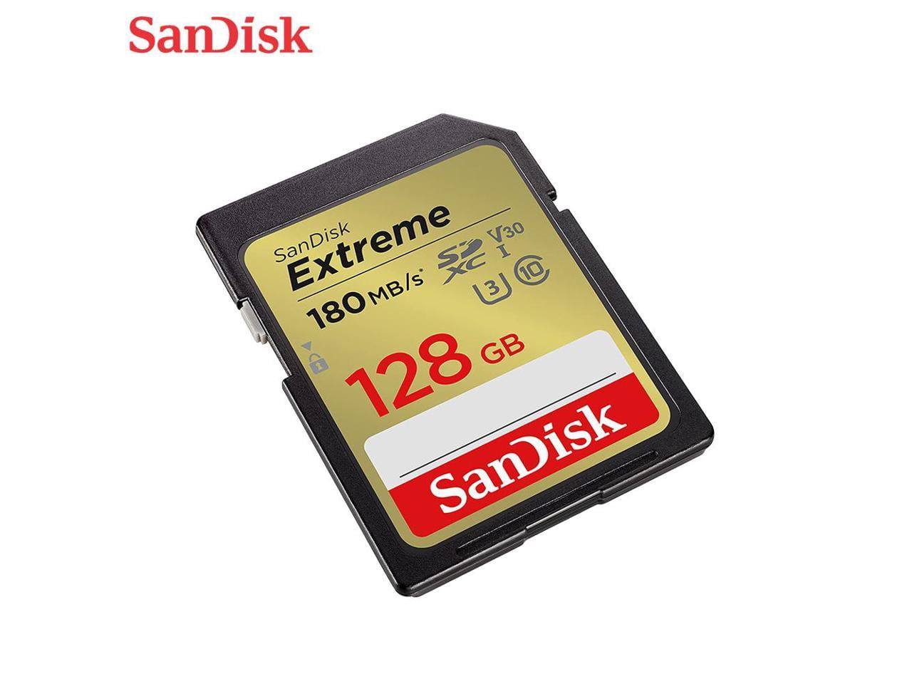 SanDisk 128GB Extreme 180MB/s SD UHS-I Memory Card - SDSDXVA-128G-GNCIN