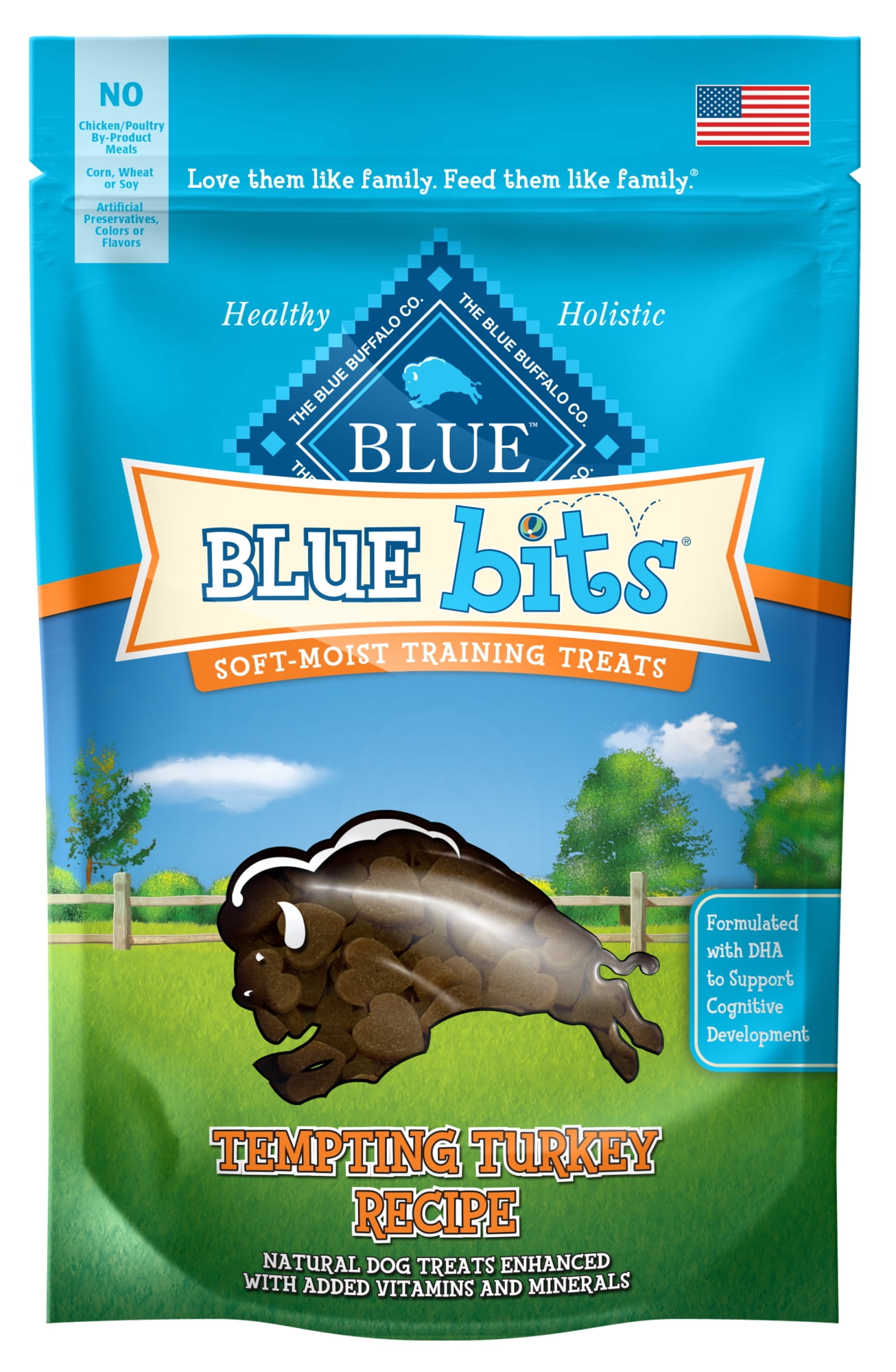 Blue Buffalo BLUE Bits SoftMoist Training Dog Treats, Tempting Turkey