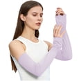 thumbnail image 2 of Caywon UV Sun Protection Arm Sleeves for Women,Cooling Sleeves Long Women for Outdoor Driving Cycling Summer Sun Hand Cover for Outdoor, 2 of 2