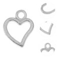 thumbnail image 3 of Heart Shape Pendant Zinc Alloy Jewelry Accessories Diy Enthusiasts Craft Making 100Pcs, 3 of 8