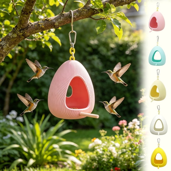 Yrmaups 5Pcs Feathered Birdhouse Egg Pod for Parrots, Chew Proof Bird Perch, Reusable All Purpose Bird Nest for Cockatiel, Budgie, Parakeet, Pet Bird