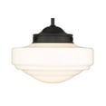 thumbnail image 1 of Golden Lighting Ingalls 1-Light Metal Medium Pendant in Matte Black/White, 1 of 6
