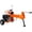Black+Orange + Steel, variant on LuckyNote 20 Ton Portable Log Splitter with Auto Return, 7HP Gas Engine, Horizontal Full Beam Steel Wedge – Green