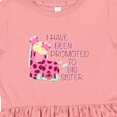 thumbnail image 4 of Inktastic I Have Been Promoted to Big Sister Pink Girls Toddler Dress, 4 of 5