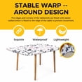 thumbnail image 4 of Grey Pink Botanical Table Cloths for 3 Foot Rectangle Tables, Watercolor Spring Floral Summer Leaf Patio Waterproof Elastic Fitted Tablecloths, Washable Rectangular Table Cover for Camping, 4 of 8