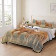 thumbnail image 2 of Quilts Twin Size Bedding Set, Country Horses Lightweight Quilted Comforter, Wildlife Pastoral Forest Grassland Soft Reversible Bedspread Coverlet with Pillow Covers for All Season, 68" x 86", 2 of 9
