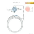 thumbnail image 6 of Angara Natural 1.12 Ct. Aquamarine Solitaire Ring in Sterling Silver for Women (Ring Size: 7), 6 of 11