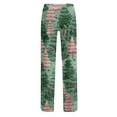 thumbnail image 5 of Women's Casual Fashion Christmas Pajama Pants, Long Sleepwear Trousers for Sports and Home Use, Comfortable and Soft Material for Nightwear and Lounging,Dark Green,M, 5 of 6
