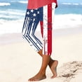 thumbnail image 2 of lcziwo Woman American Flag Capri Leggings 250 Anniversary 4th of July Patriotic High Waist Soft Stretchy Cropped Yoga Pants Blue XXXL, 2 of 6