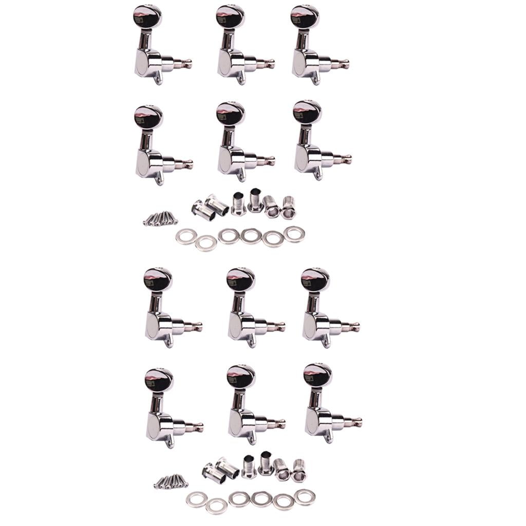 Lot De 6 Chevilles D'accordage Pour Guitare Acoustique - Métal, Modèle 3L+3R, Remplacement Universel - 8