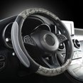 thumbnail image 2 of Funda para volante de coche, con veta de madera de durazno, para las cuatro estaciones, universal, antideslizante, de alta gama, con red de sentido, decoración roja, funda para manija, 2 of 5